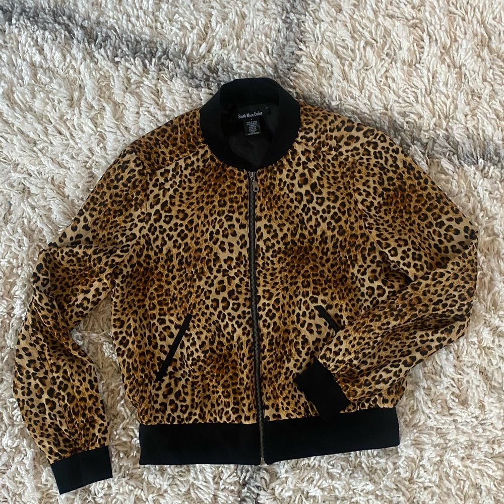 Animal Print Lightweight Bomber Style Jacket by South Moon Under